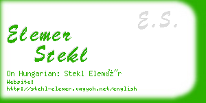 elemer stekl business card